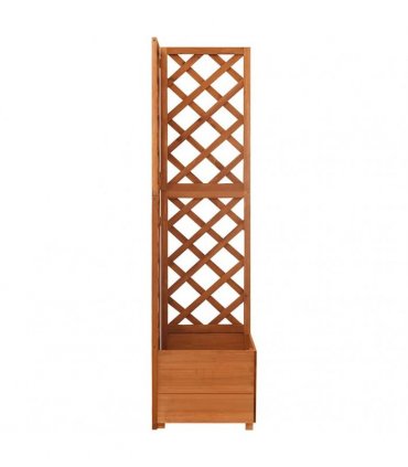 vidaXL Corner Trellis Planter 40x40x150 cm Solid Fir Wood