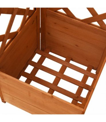 vidaXL Corner Trellis Planter 40x40x150 cm Solid Fir Wood