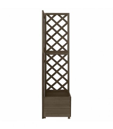 vidaXL Corner Trellis Planter Grey 40x40x150 cm Solid Fir Wood