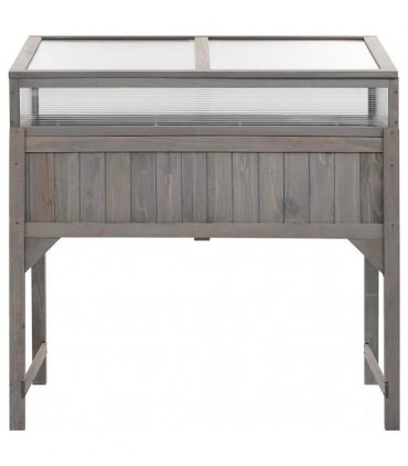vidaXL Raised Bed with Greenhouse 110x54x120 cm Solid Fir Wood