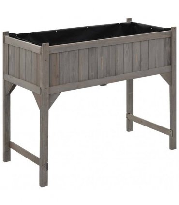 vidaXL Raised Bed with Greenhouse 110x54x120 cm Solid Fir Wood