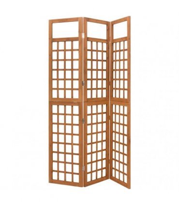 vidaXL 3-Panel Room Divider/Trellis Solid Fir Wood 121x180,5 cm