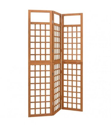 vidaXL 3-Panel Room Divider/Trellis Solid Fir Wood 121x180,5 cm