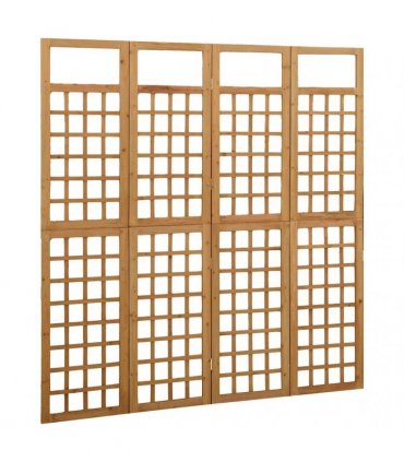 vidaXL 4-Panel Room Divider/Trellis Solid Fir Wood 161x180 cm