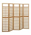 vidaXL 5-Panel Room Divider/Trellis Solid Fir Wood 201,5x180 cm