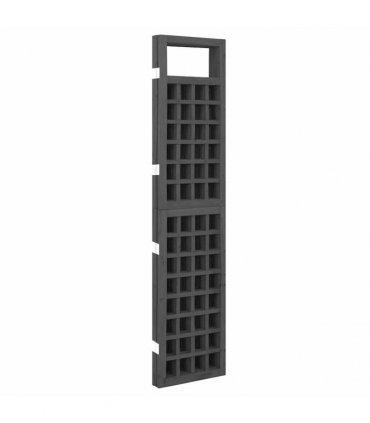 vidaXL 4-Panel Room Divider/Trellis Solid Fir Wood Black 161x180 cm