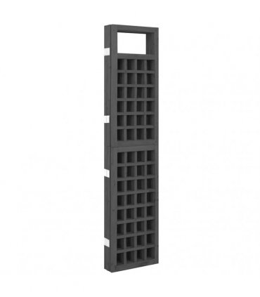vidaXL 5-Panel Room Divider/Trellis Solid Fir Wood Black 201,5x180 cm