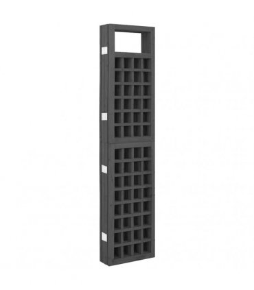 vidaXL 6-Panel Room Divider/Trellis Solid Fir Wood Black 242,5x180 cm