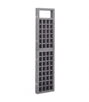 vidaXL 3-Panel Room Divider/Trellis Solid Fir Wood Grey 121x180 cm