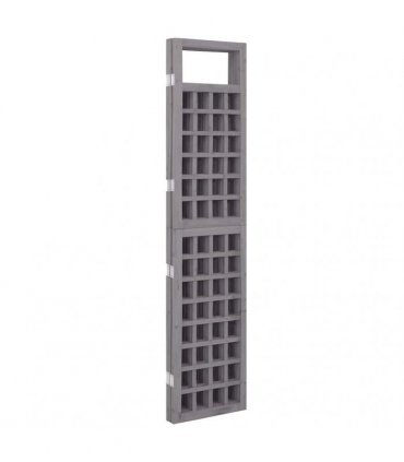 vidaXL 4-Panel Room Divider/Trellis Solid Fir Wood Grey 161x180 cm