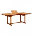 vidaXL Garden Dining Table (150-200)x100x75 cm Solid Acacia Wood