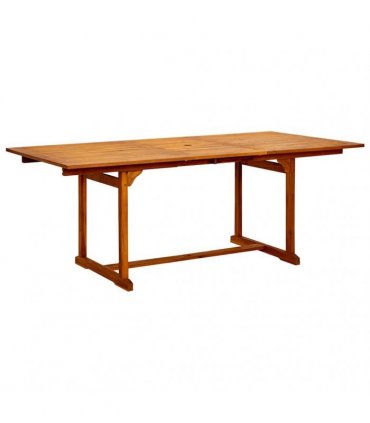 vidaXL Garden Dining Table (150-200)x100x75 cm Solid Acacia Wood