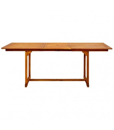 vidaXL Garden Dining Table (150-200)x100x75 cm Solid Acacia Wood