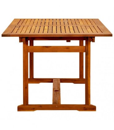 vidaXL Garden Dining Table (150-200)x100x75 cm Solid Acacia Wood