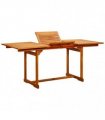 vidaXL Garden Dining Table (120-170)x80x75 cm Solid Acacia Wood