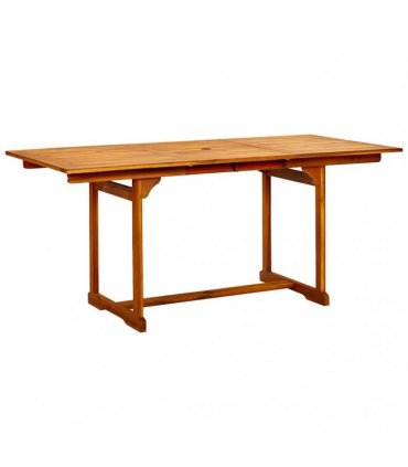 vidaXL Garden Dining Table (120-170)x80x75 cm Solid Acacia Wood
