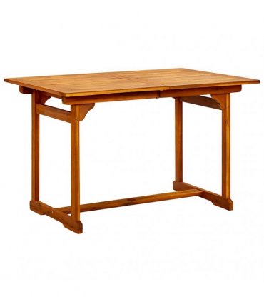 vidaXL Garden Dining Table (120-170)x80x75 cm Solid Acacia Wood