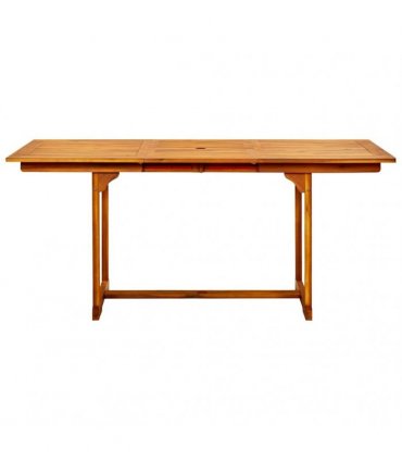 vidaXL Garden Dining Table (120-170)x80x75 cm Solid Acacia Wood