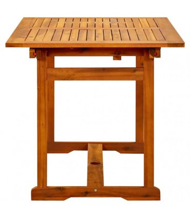 vidaXL Garden Dining Table (120-170)x80x75 cm Solid Acacia Wood