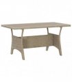 vidaXL Garden Table Grey 120x70x66 cm Poly Rattan