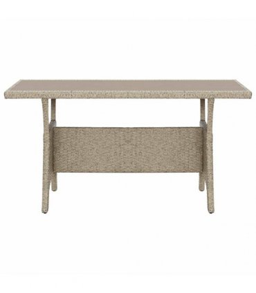 vidaXL Garden Table Grey 120x70x66 cm Poly Rattan