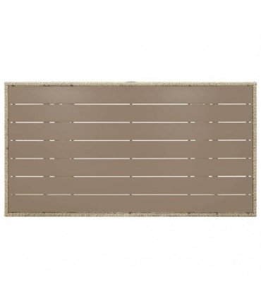 vidaXL Garden Table Grey 120x70x66 cm Poly Rattan