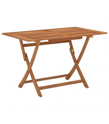 vidaXL Folding Garden Table 120x70x75 cm Solid Eucalyptus Wood