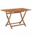vidaXL Folding Garden Table 120x70x75 cm Solid Eucalyptus Wood