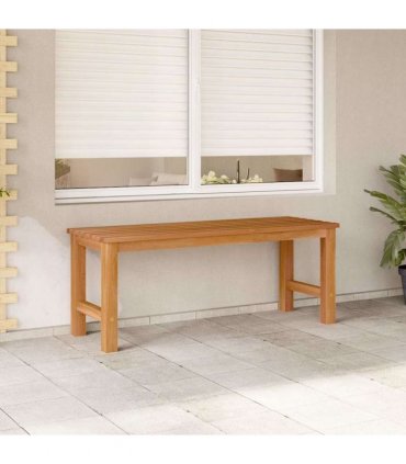 vidaXL Garden Bench 114 cm Solid Teak Wood