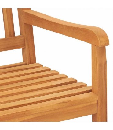 vidaXL 3-Seater Garden Bench with Table 150 cm Solid Teak Wood