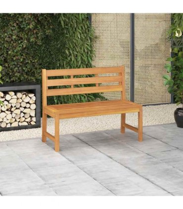 vidaXL Garden Bench 114 cm Solid Teak Wood