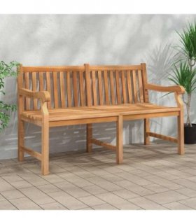 vidaXL Garden Bench 150 cm Solid Teak Wood