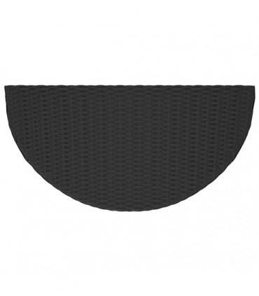vidaXL Garden Table Black 100x50x75 cm Poly Rattan