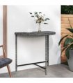 vidaXL Garden Table Grey 80x50x75 cm Poly Rattan