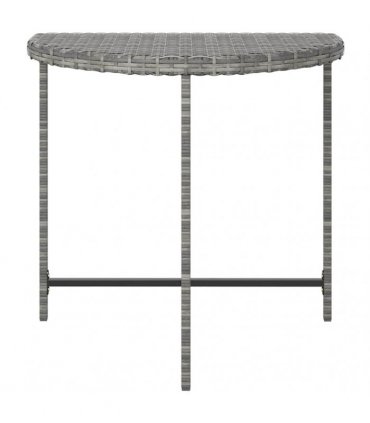 vidaXL Garden Table Grey 80x50x75 cm Poly Rattan