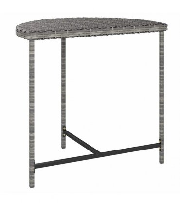 vidaXL Garden Table Grey 80x50x75 cm Poly Rattan