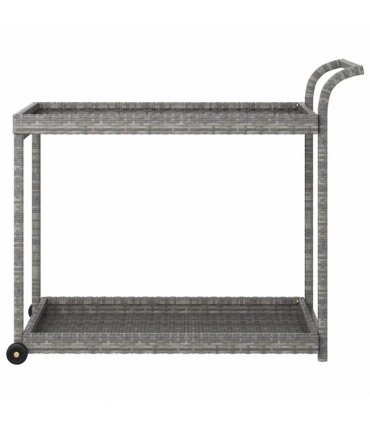 vidaXL Bar Cart Grey 100x45x83 cm Poly Rattan