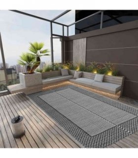 vidaXL Outdoor Rug ARAKIL Black 140x200 cm PP