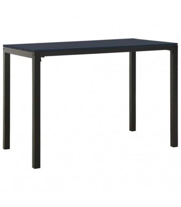 vidaXL 3 Piece Garden Dining Set Steel and WPC Black