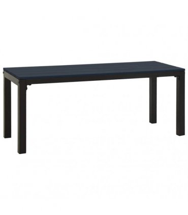 vidaXL 3 Piece Garden Dining Set Steel and WPC Black