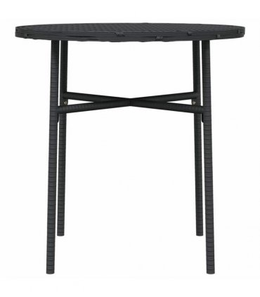 vidaXL Tea Table Black 45 cm Poly Rattan