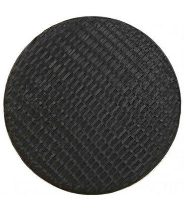 vidaXL Tea Table Black 45 cm Poly Rattan