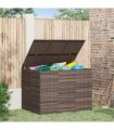 vidaXL Garden Cushion Box PE Rattan 145x100x103 cm Brown