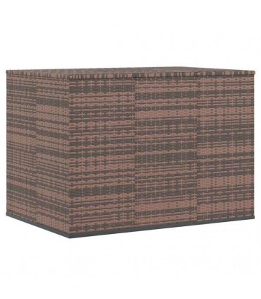 vidaXL Garden Cushion Box PE Rattan 145x100x103 cm Brown