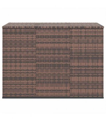 vidaXL Garden Cushion Box PE Rattan 145x100x103 cm Brown