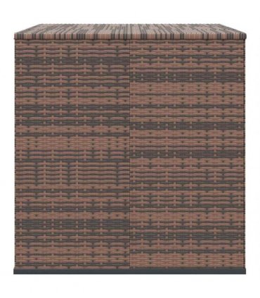 vidaXL Garden Cushion Box PE Rattan 145x100x103 cm Brown