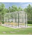 vidaXL Greenhouse Transparent 160x400x190 cm PVC&Powder-coated Steel