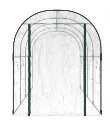 vidaXL Greenhouse Transparent 160x400x190 cm PVC&Powder-coated Steel