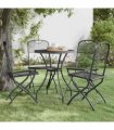 vidaXL Folding Chairs 4 pcs Expanded Metal Mesh Anthracite