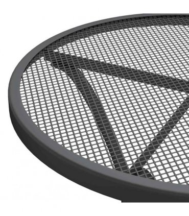 vidaXL Garden Table Ø60x72 cm Expanded Metal Mesh Anthracite